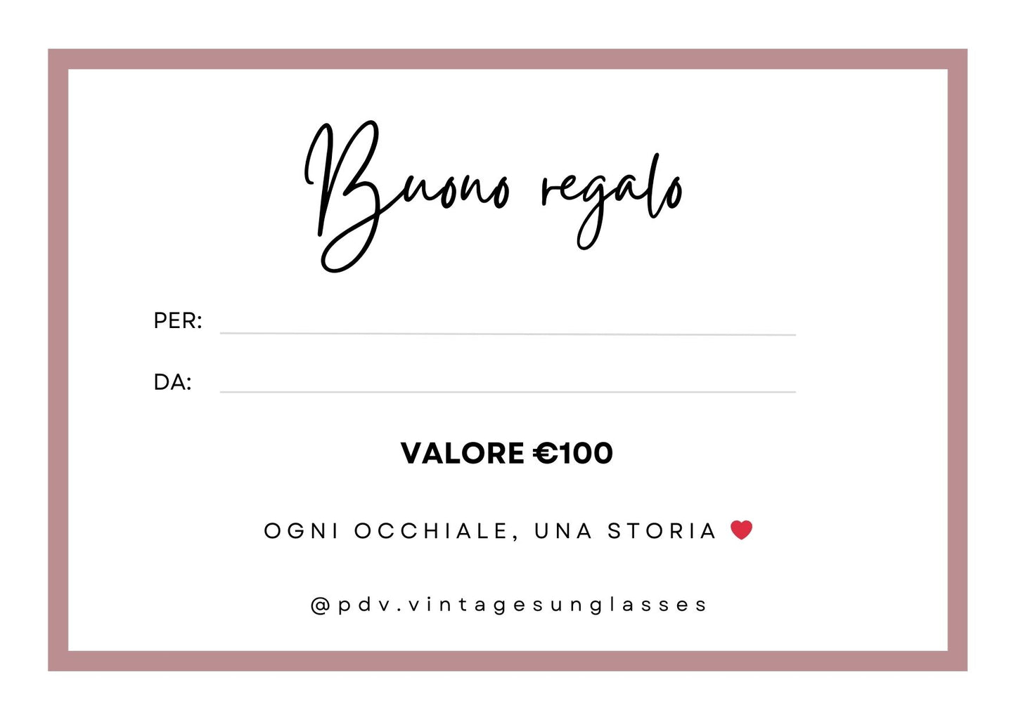 GIFT CARD -  Buono regalo!